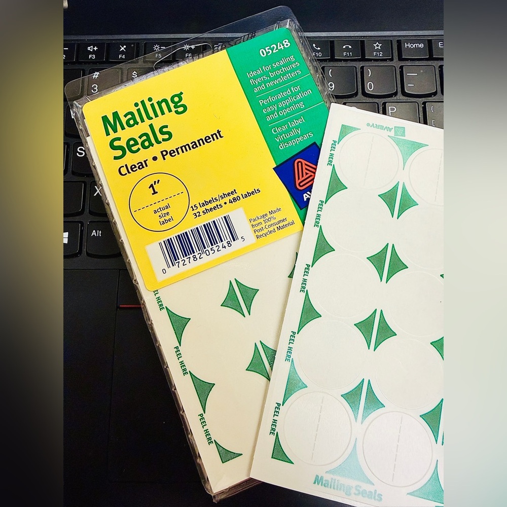 Clear 1” Mailing Seals